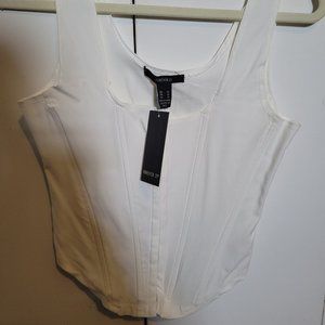 White corset top